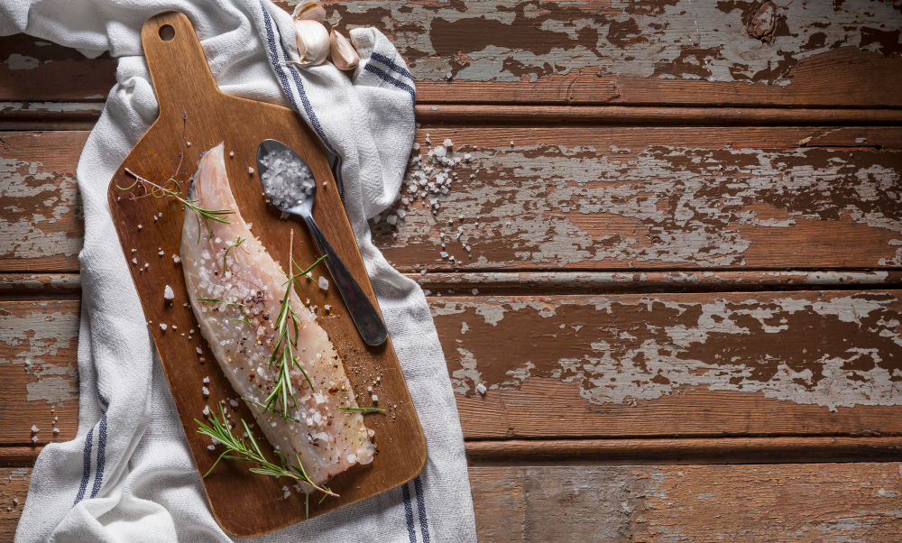 healthy haddock or tilapia are both excellent choices for fish